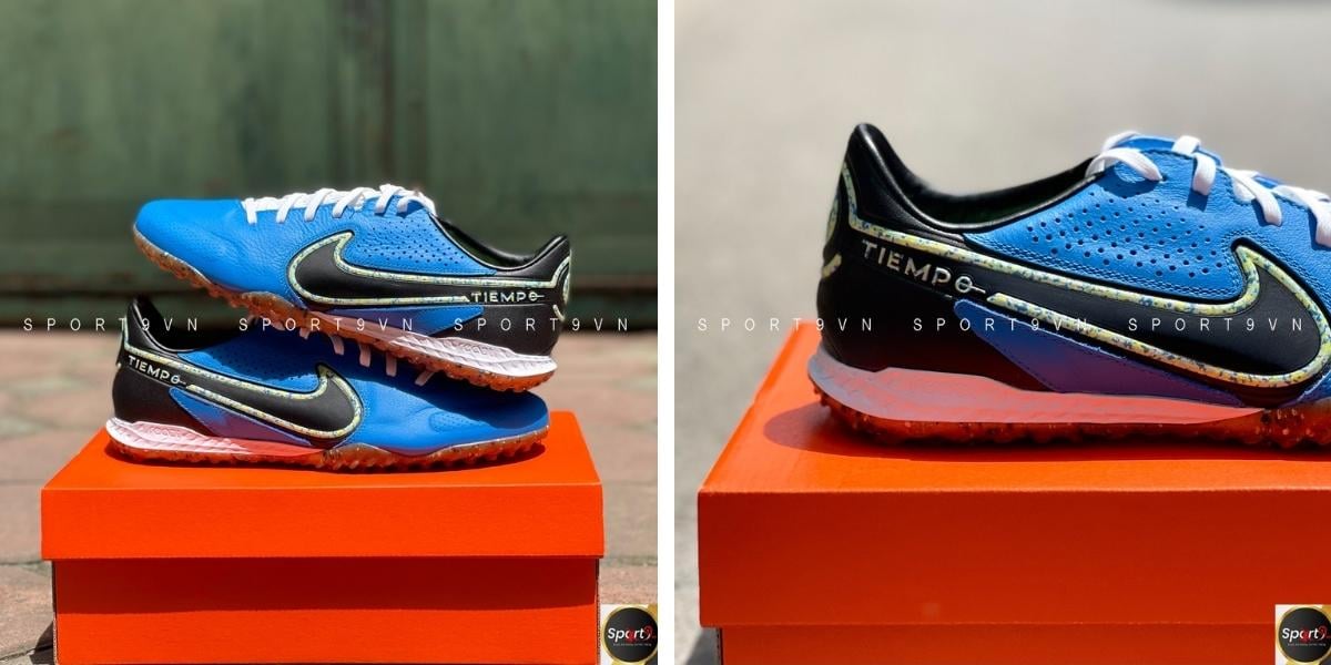 Giày bóng đá Nike Tiempo React Legend 9 Pro TF Small Sided Xanh/Đen